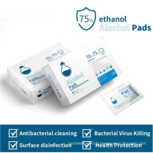 High Quality Sterilized Non-Woven Fabric 70%-75% Ethanol Disposable Disinfection Use Alcohol Prep Pads Wet Wipes  